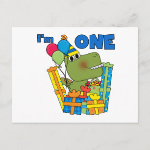 Cartão Postal Camisetas e presentes de 1º aniversário do Pequeno