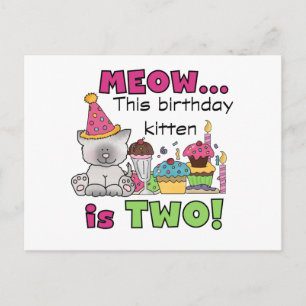 Cartão Postal Camisetas e presentes de aniversário de Kitten seg