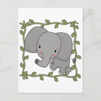 Cartão Postal Camisetas e presentes de bebê elefante