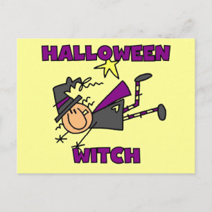 Cartão Postal Camisetas e presentes de bruxas do Halloween
