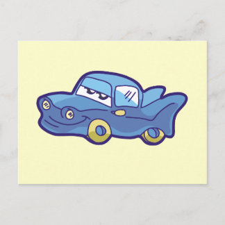Cartão Postal Camisetas e presentes de carro azul