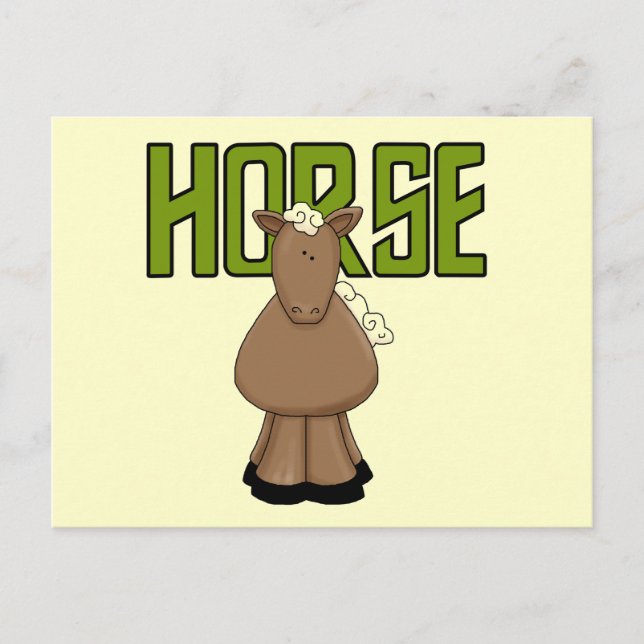 Cartão Postal Camisetas e presentes de cavalos (Frente)