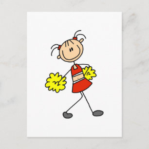 Cartão Postal Camisetas e Presentes de Cheerleading de Boneco de