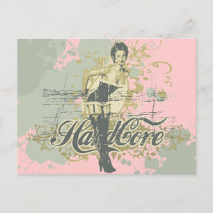 Cartão Postal Camisetas e presentes de duro Core Girl