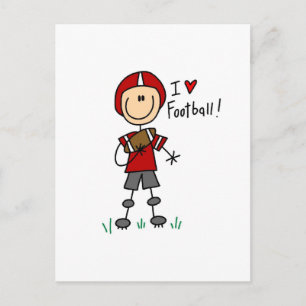 Cartão Postal Camisetas e Presentes de Futebol que Eu Amo
