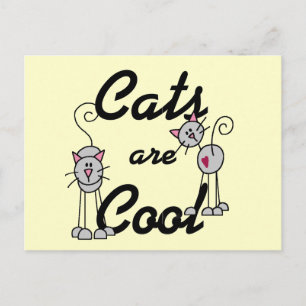 Cartão Postal Camisetas e Presentes de Gatos São Legais