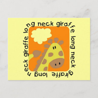 Cartão Postal Camisetas e presentes de Girafa de Pescoço Longo