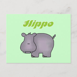Cartão Postal Camisetas e presentes de Hippopotamus