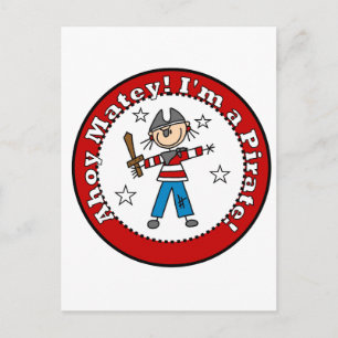 Cartão Postal Camisetas e Presentes de Pirata