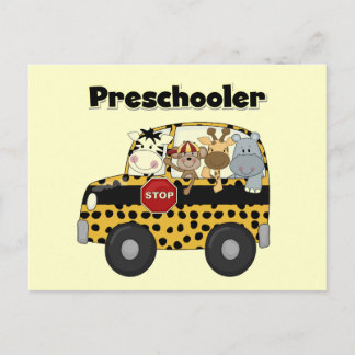 Cartão Postal Camisetas e presentes de pré-chooler de ônibus esc