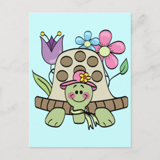Cartão Postal Camisetas e presentes de tartaruga em Springtime
