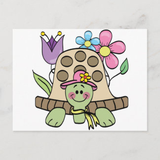Cartão Postal Camisetas e presentes de tartaruga em Springtime