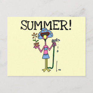 Cartão Postal Camisetas e Presentes de Verão Flamingo Rosa