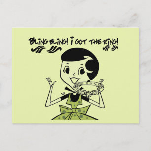 Cartão Postal Camisetas e presentes do anel de lingote retrô