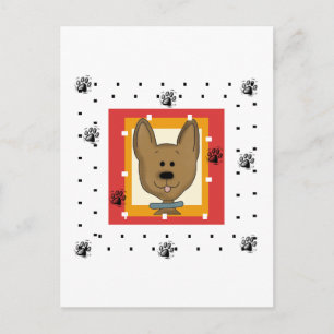 Cartão Postal Camisetas e Presentes do Cachorrinho Marrom