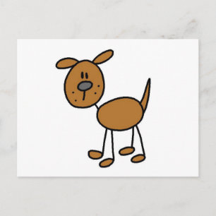 Cartão Postal Camisetas e Presentes do Cachorro Marrom