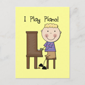 Cartão Postal Camisetas e presentes do Piano Player