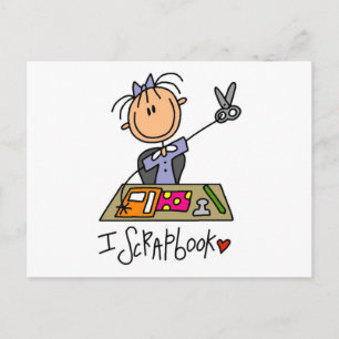 Cartão Postal Camisetas e presentes do Scrapbook Stick Figura I