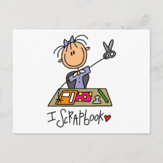 Cartão Postal Camisetas e presentes do Scrapbook Stick Figura I