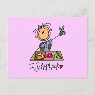 Cartão Postal Camisetas e presentes do Scrapbook Stick Figura I