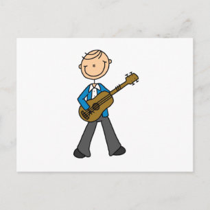 Cartão Postal Camisetas e Presentes do Tocador de Guitarra Homem