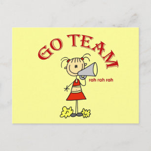 Cartão Postal Camisetas e Presentes Go Team Rah Rah Rah