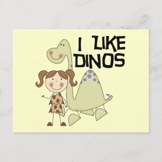 Cartão Postal Camisetas e presentes LIke Dinos-GIrl