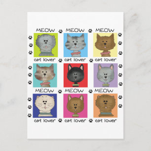 Cartão Postal Camisetas e presentes para gatos-do-mato