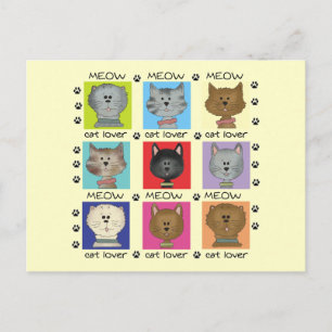 Cartão Postal Camisetas e presentes para gatos-do-mato