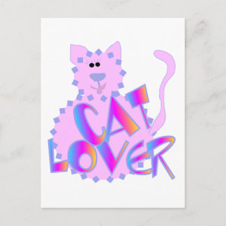 Cartão Postal Camisetas e presentes para gatos-do-rosa