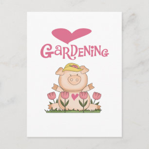 Cartão Postal Camisetas e presentes para jardinagem de amor de p