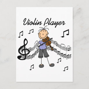 Cartão Postal Camisetas e Presentes para Tocadoras de Violino