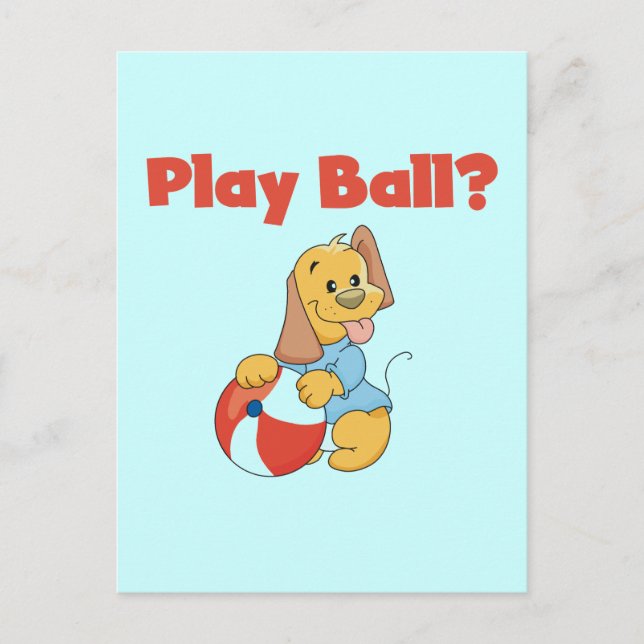 Cartão Postal Camisetas e Presentes Play Ball (Frente)