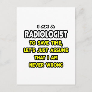 Cartão Postal Camisetas e presentes radiologistas engraçados