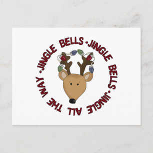Cartão Postal Camisetas e Presentes Renas Jingle Bells