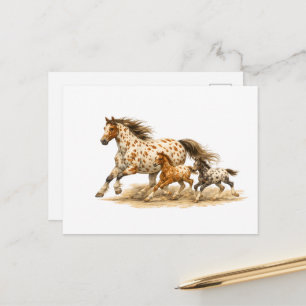 Cartão Postal Camisola de Equipa de Cavalo Appaloosa Vintage Re