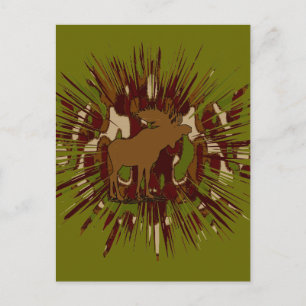 Cartão Postal Camo de Quebra-Mães Camuflagem de Camuflagem