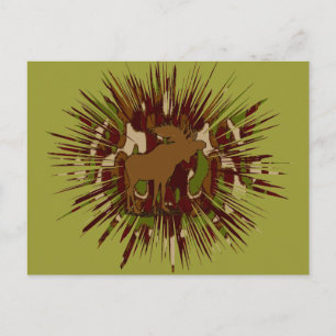 Cartão Postal Camo de Quebra-Mães Camuflagem de Camuflagem