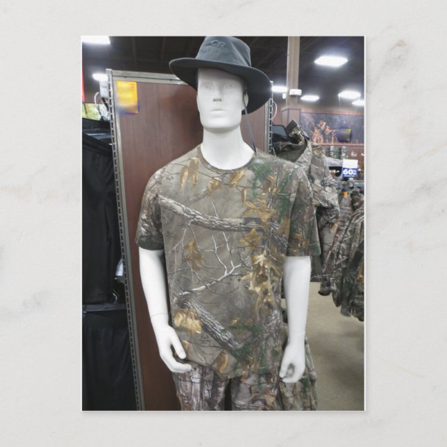 Cartão Postal Camo Mannequiin (Frente)
