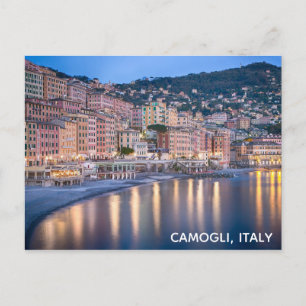 Cartão Postal Camogli Itália Viagem Sunset Italiano