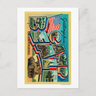 Cartão Postal Camp Beale, Califórnia - Cenas com Letras Grandes