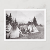 Camp Nativo Americano, Montana, c.1900 (b/m)