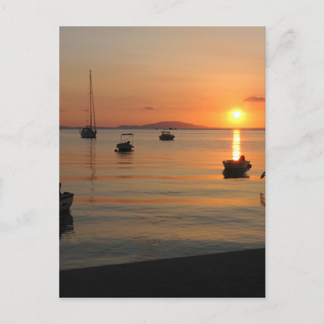 Cartão Postal Campainha Sunset em Novalja em Croatia (Frente)