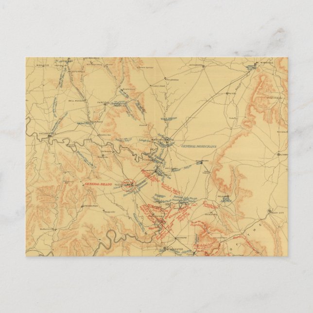 Cartão Postal Campanha do Tennessee médio (Frente)