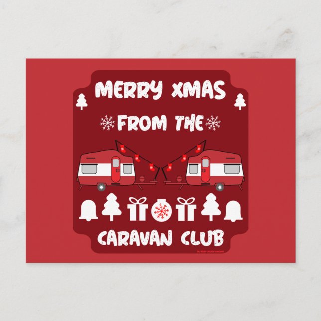 Cartão Postal Campanha Feliz de Natal Caravan (Frente)