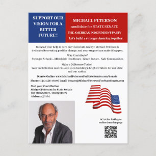 Cartão Postal Campanha Política Eleitoral Dádiva de Financiament