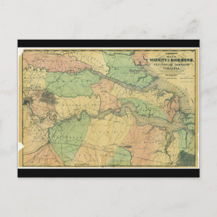 Cartão Postal Campanha Richmond e Peninsular na Virgínia 1864