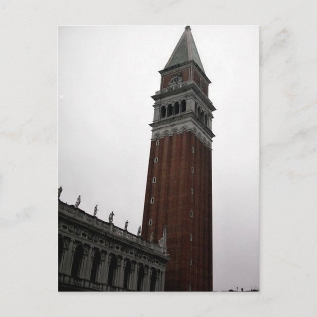 Cartão Postal Campanile Piazza San Marco (Frente)