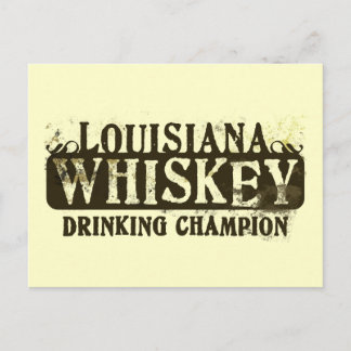 Cartão Postal Campeão de Bebendo Whiskey da Louisiana