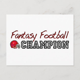 Cartão Postal Campeão de Futebol Fantasy